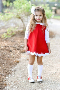 The Proper Peony - Girl's Hazel Corduroy Jumper Dress