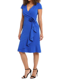 Maggy London - Wrap Dress Wtih Rosette