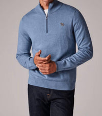 Paul Smith - Cotton-blend Zebra Logo Half Zip Sweater