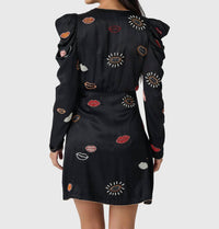 Farm Rio - BEADED KISSES WRAP MINI DRESS