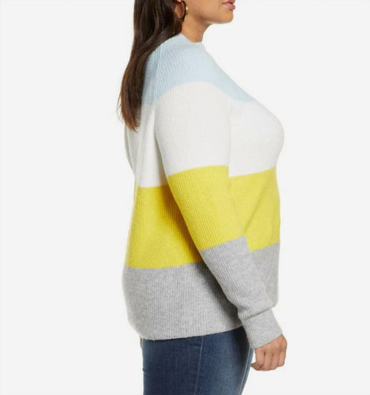 Halogen - Mock Neck Striped Sweater
