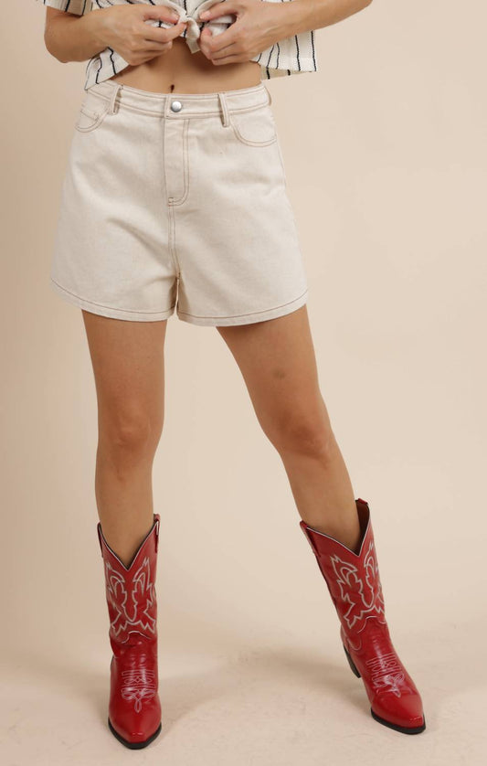 Sage The Label - Get To It These High-waist Denim Shorts