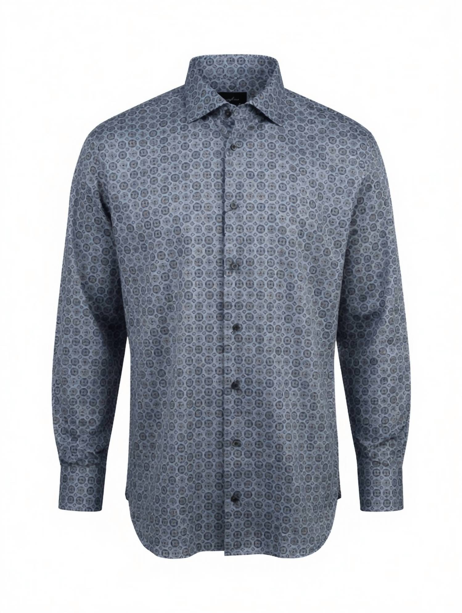 Calder Carmel - Men's Geometric Cotton Sport Shirt