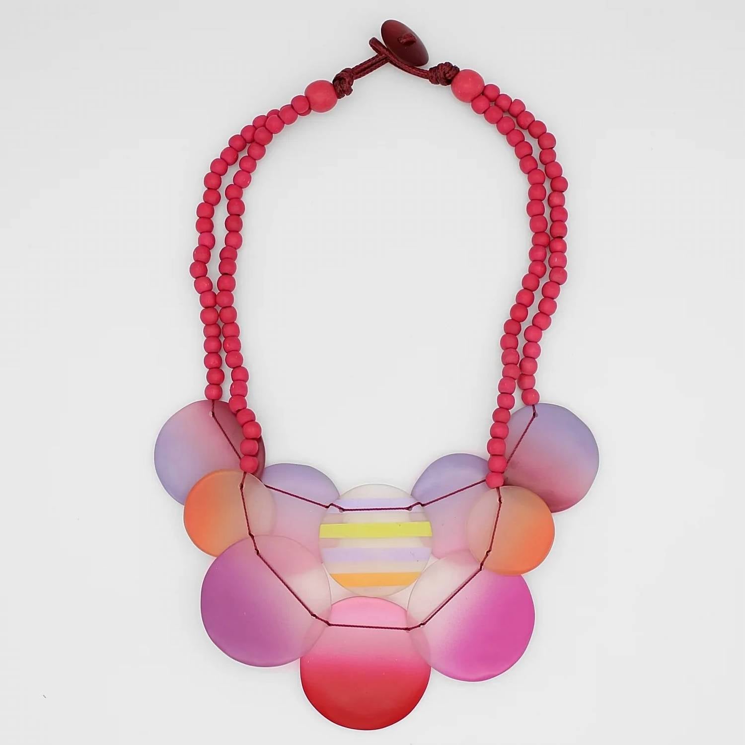 Sylca Designs - Fantasy Circle Bead Bib Necklace