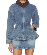 Line And Dot - Mottle Denim Jacket