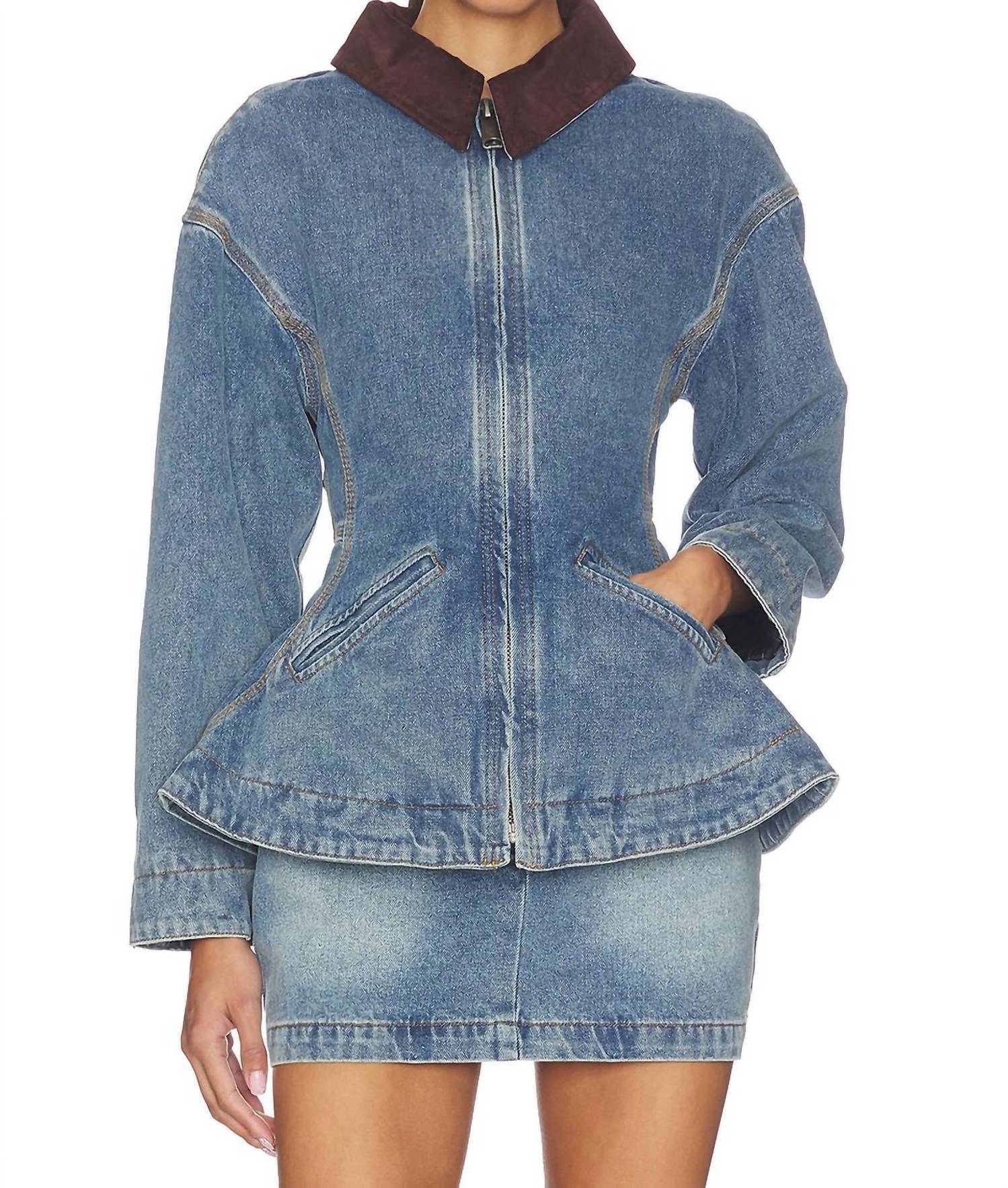 Line And Dot - Mottle Denim Jacket