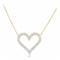 Diana M Jewels - 0.45 Cts Diamond Open-heart Pendant