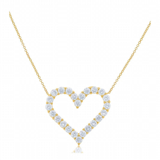 Diana M Jewels - 0.45 Cts Diamond Open-heart Pendant