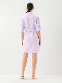 Fifteen Twenty - Women's Tatum Ruched Sleeve Shirtdress