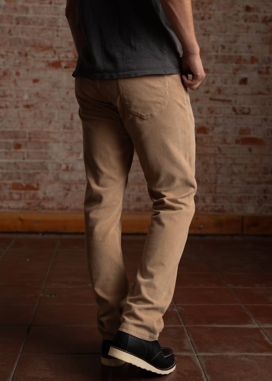 Iron & Resin Saguaro Corduroy Pant in tan - men's jeans - detail view