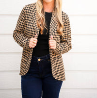 Doe And Rae - Houndstooth Jacquard Blazer