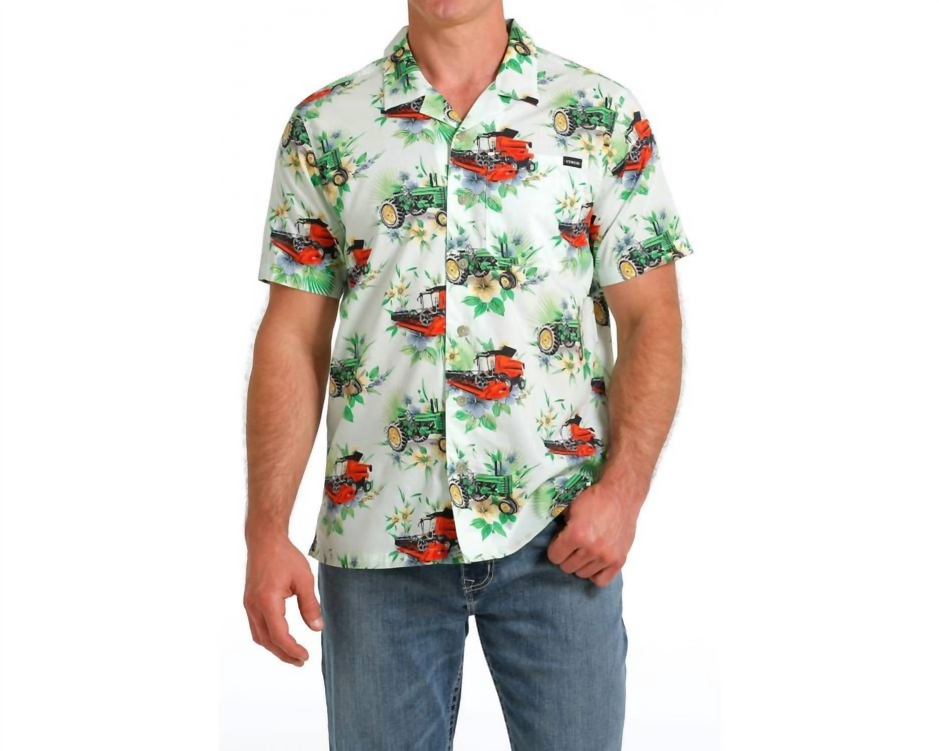 Cinch - Tractor Short Sleeve Button Down Camp Shirt
