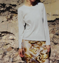 catherine gee Cowboy Boot T-shirt in white - women's long sleeve top