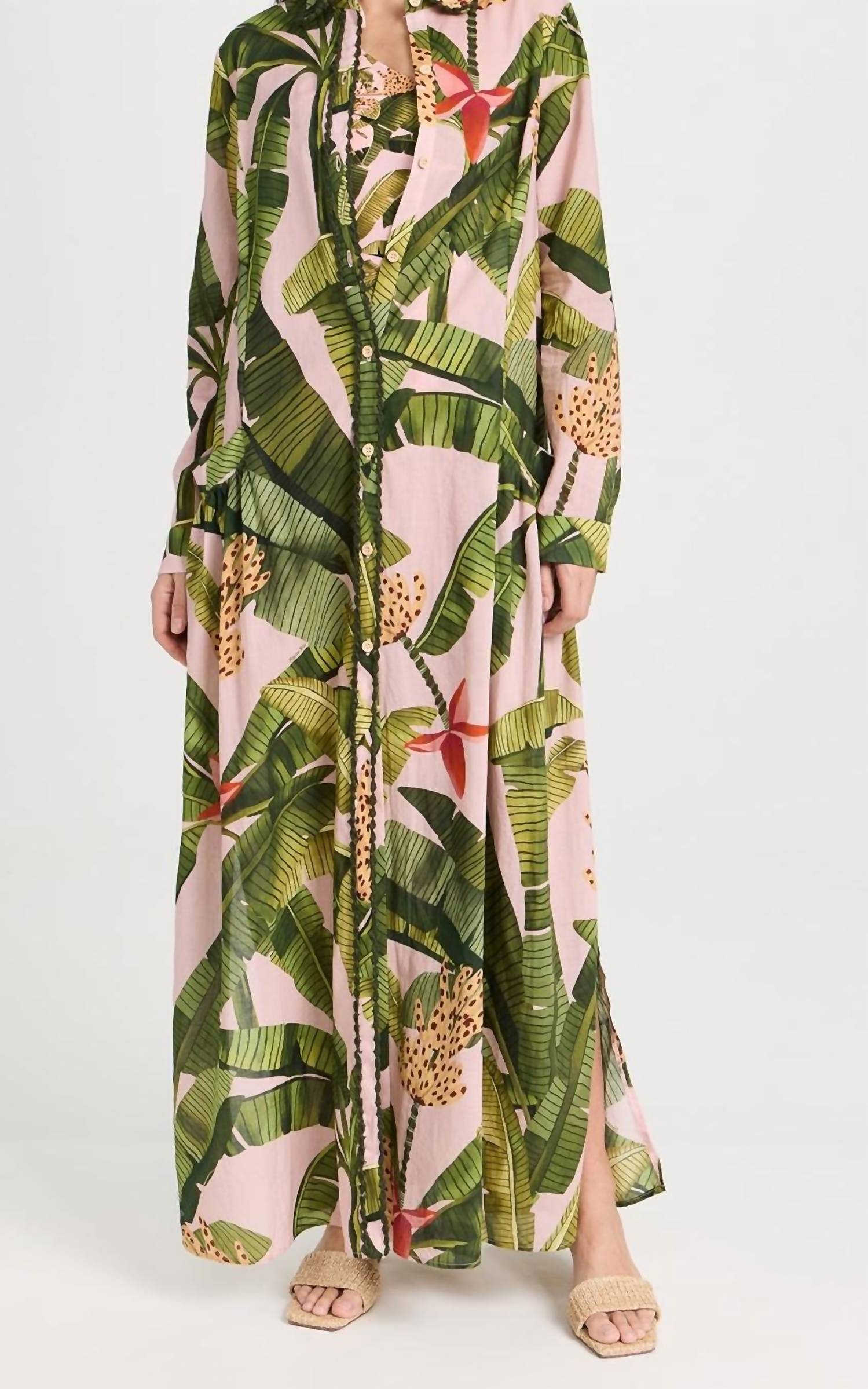Farm Rio - Maxi Cover Up Shirt Dress