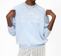 Clare V. - Oversized Embroidered Sweatshirt