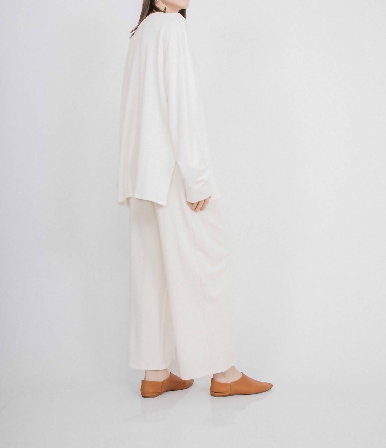 Corinne Collection Mira Tunic in ivory - women's shirt - alternate view