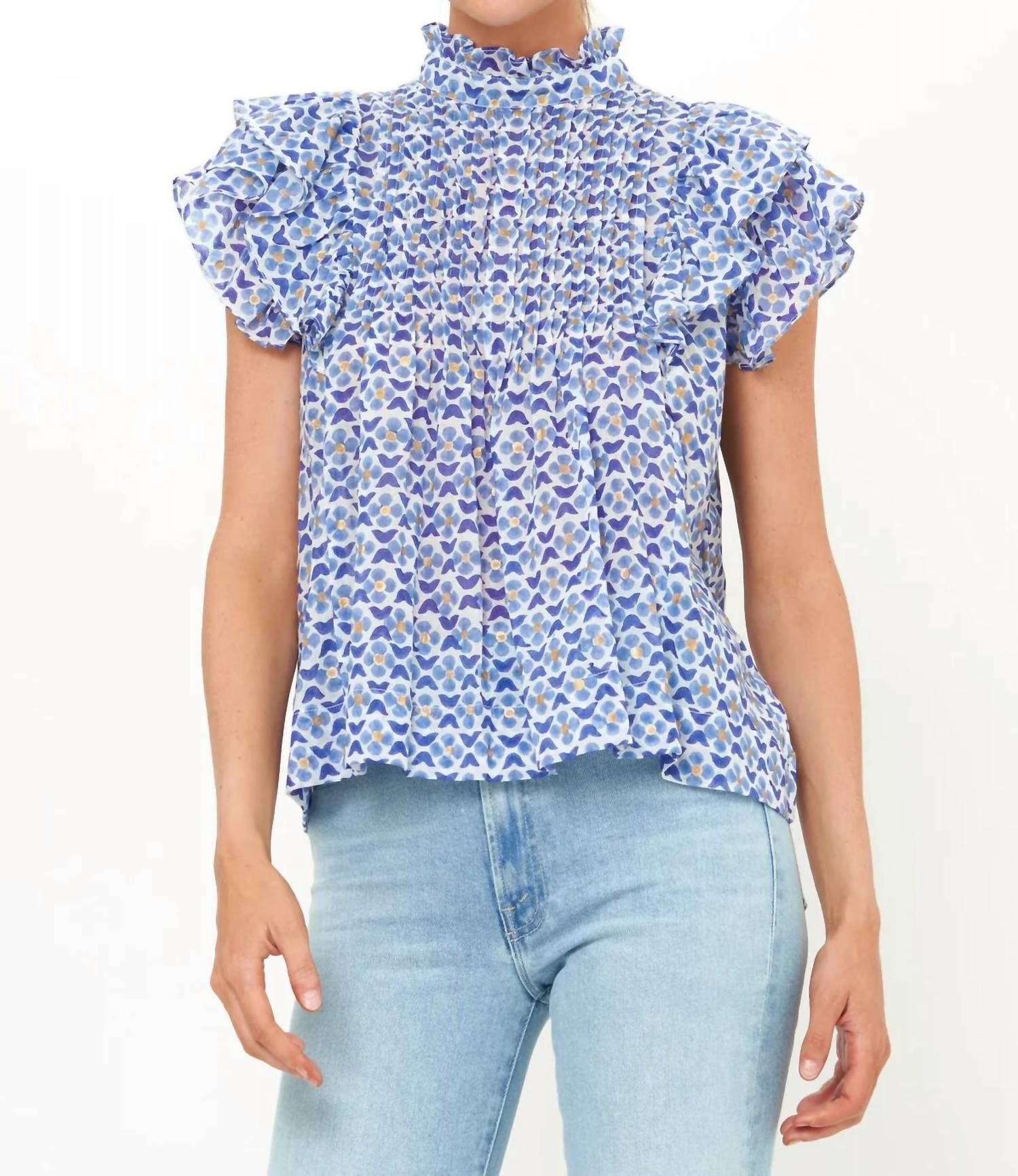 Oliphant - Pintuck Ruffle Top