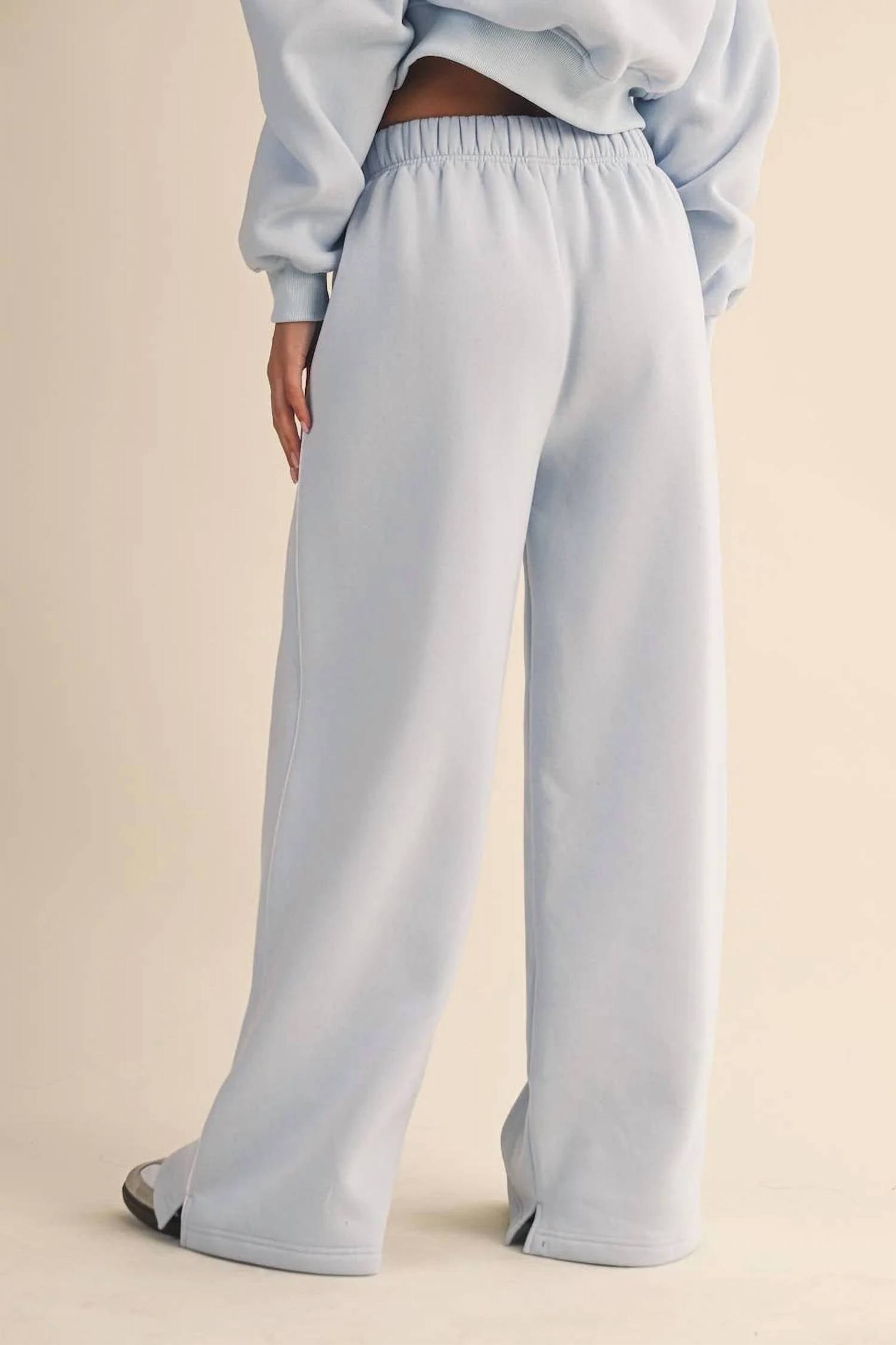 Kimberly C - Fleece Wide Leg Sweatpants
