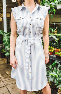 Striped Shirt Dress