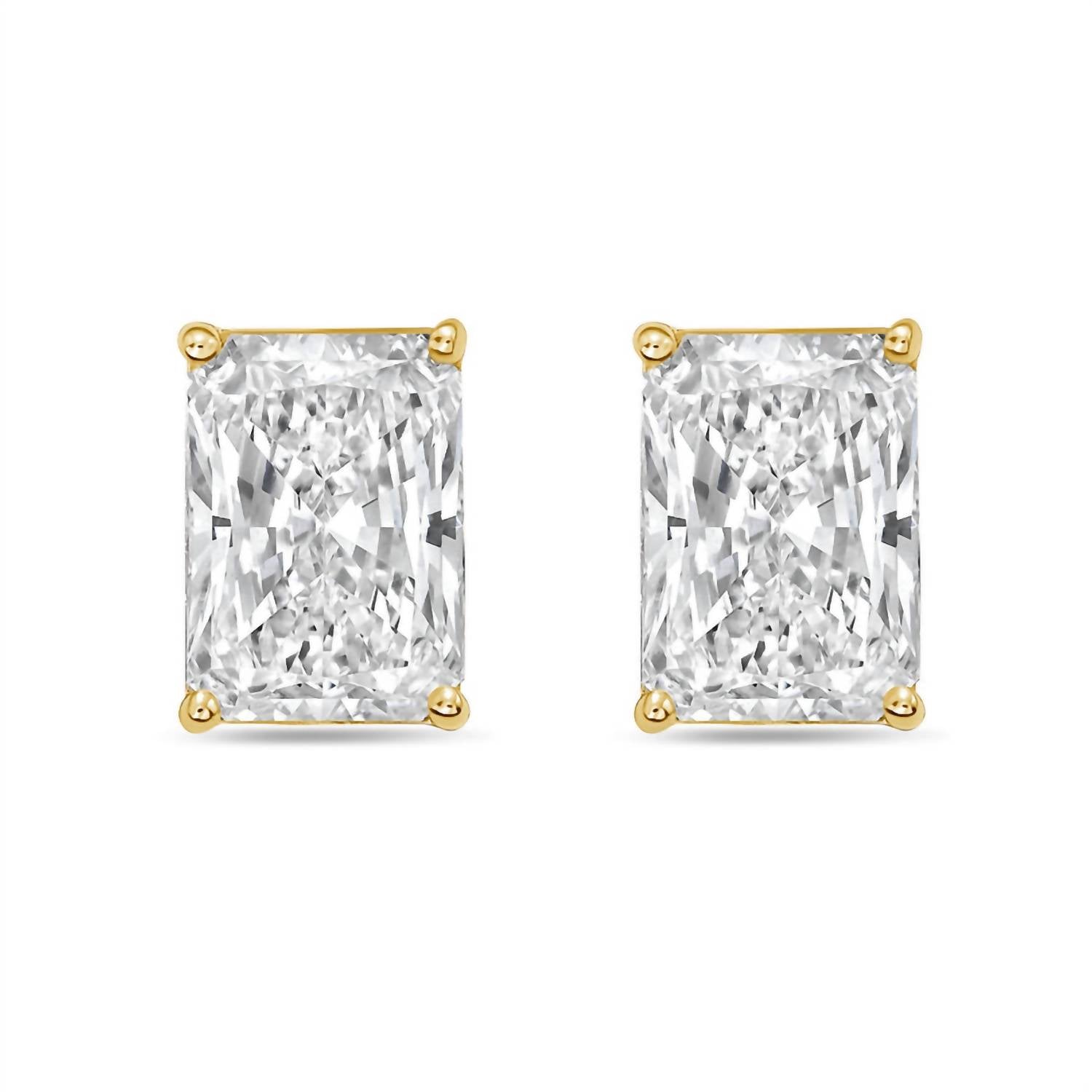 Diana M Jewels - Women's Radiant Lab-grown Diamond Stud Earrings (10.00 Tcw) - Bold
