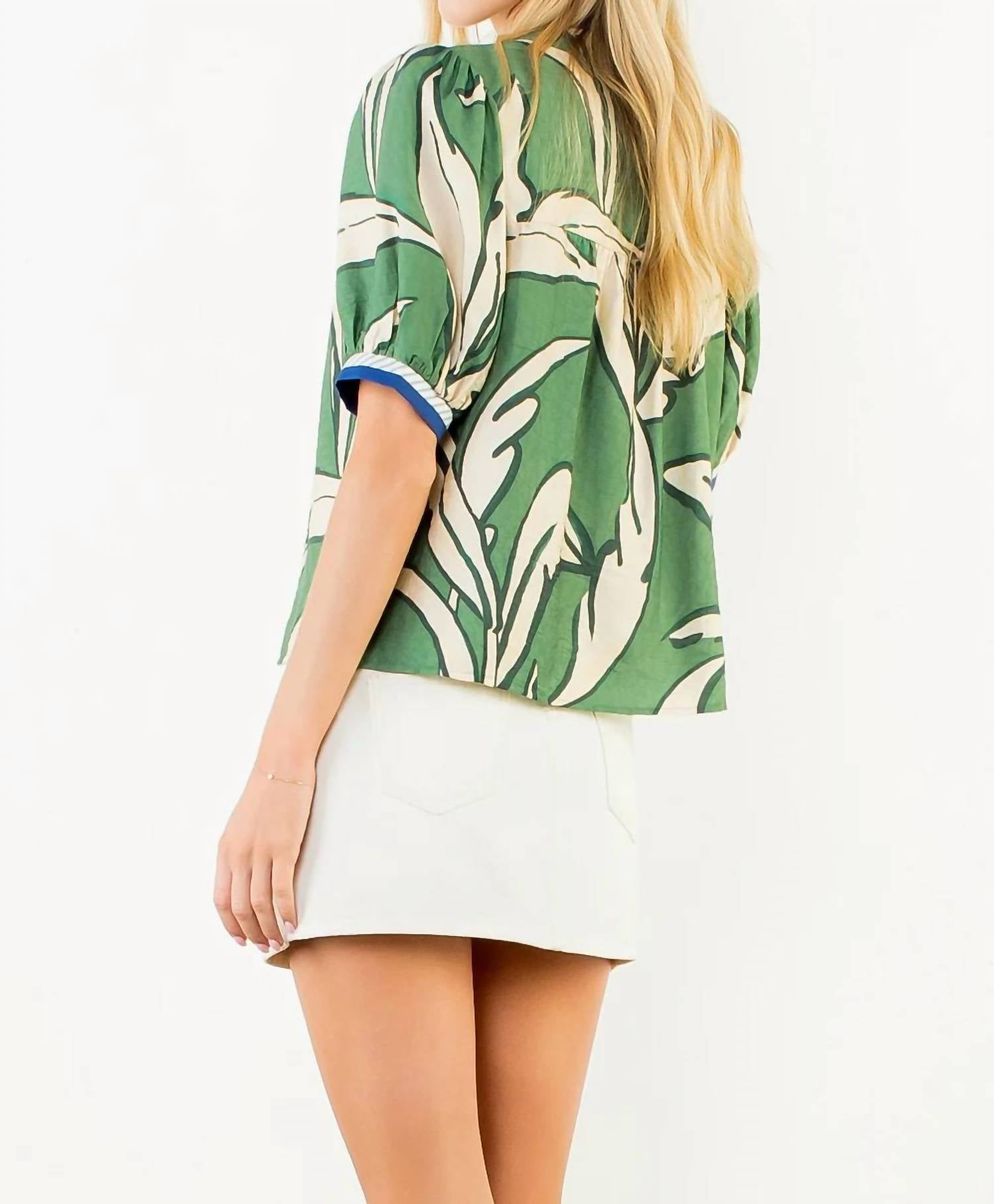 Thml - Carolina Geometric Print Top
