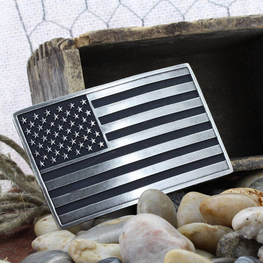 Montana Silversmiths - Men's Antiqued American Flag Attitude Buckle