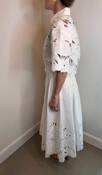 Zimmermann - Mahon Embroidered Midi Skirt