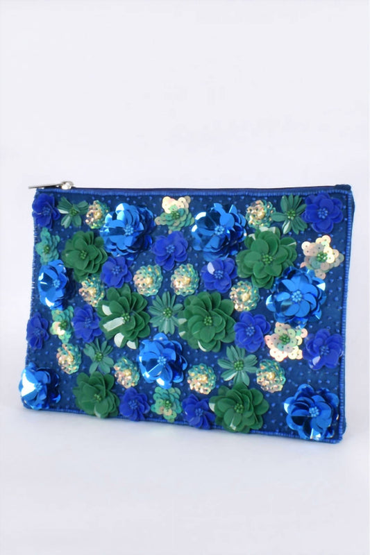 Treasure Jewels - Women's Floral Beaded Clutch Bag