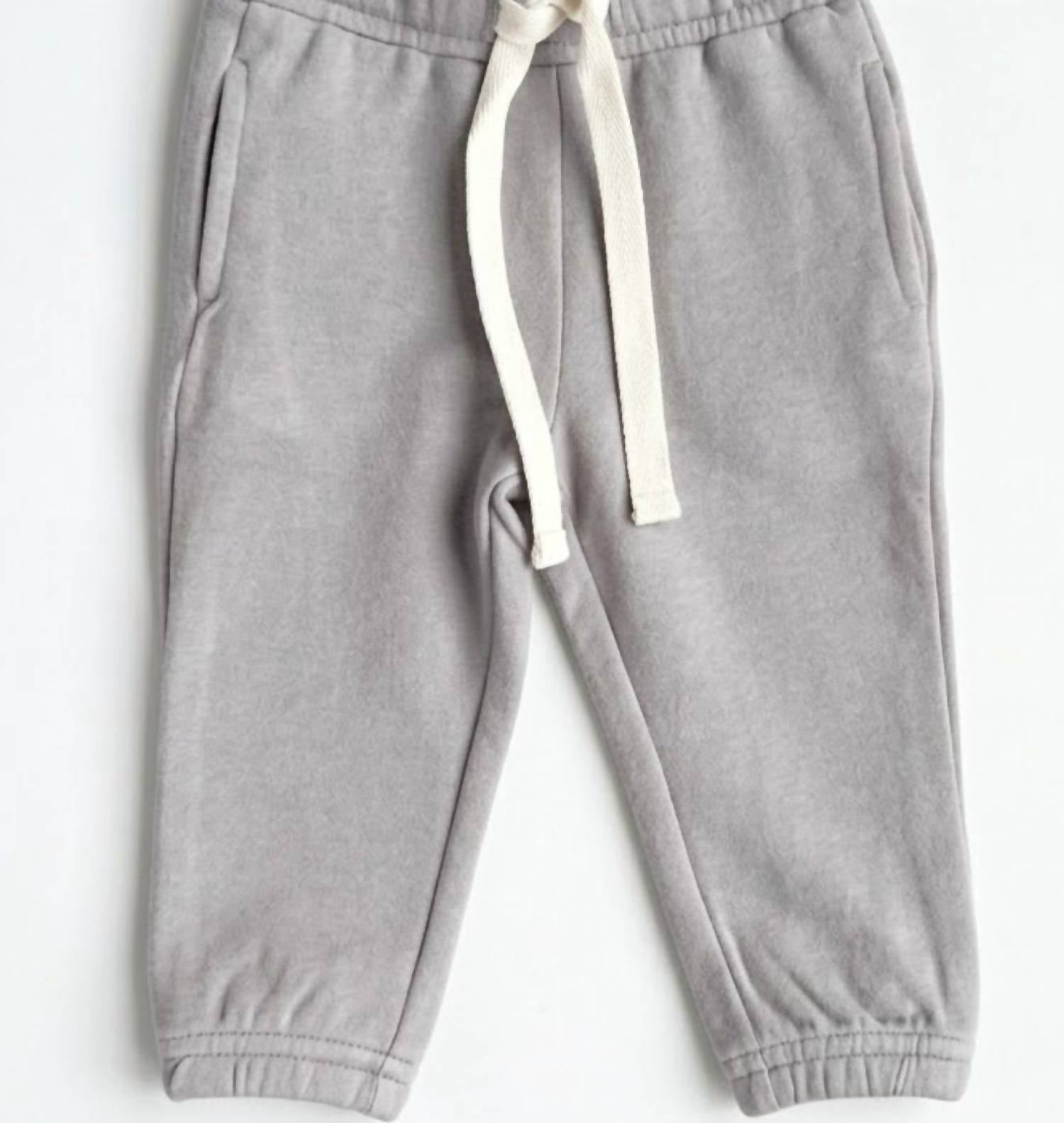 babysprouts Kid's Drawstring Jogger in gray wash - kids' joggers