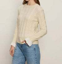 Sanctuary One In A Million Crew Sweater in a million crew sweater in vanilla - women's sweater - alternate view