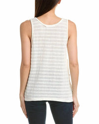 PROJECT SOCIAL T Runaway Sweater Stripe Washed Tank Top in oat - women's tank top - detail view