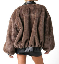 Olivaceous - Carrie Faux Fur & Leather Jacket