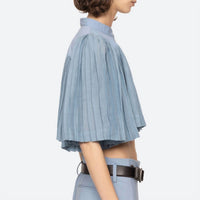 Sea - Solene Pleated Short Sleeve Top