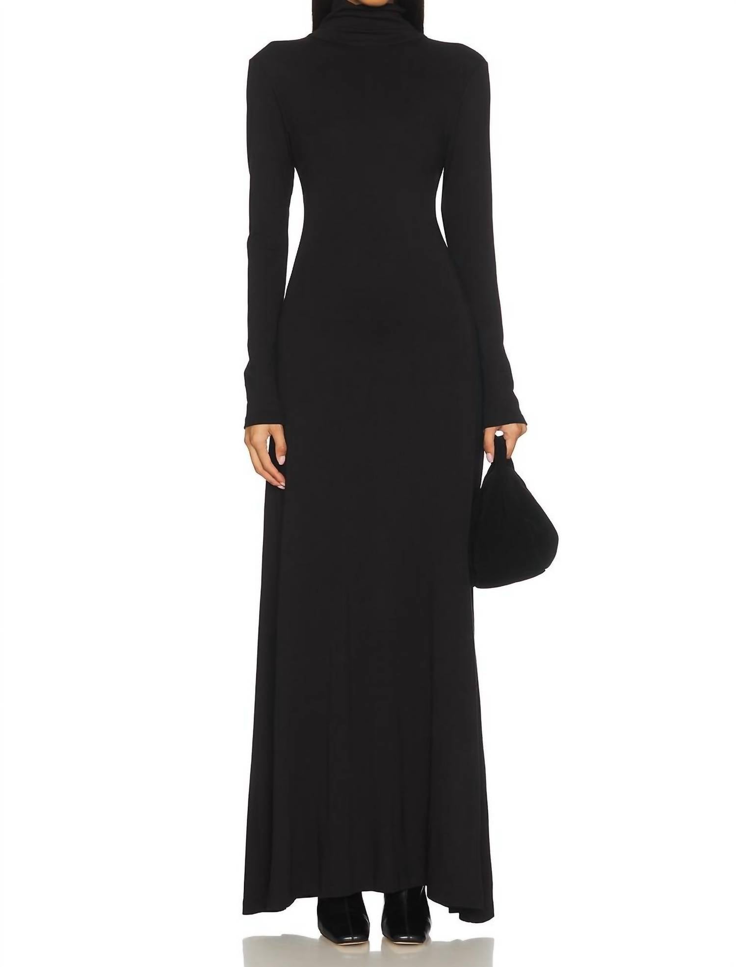 RIPLEY RADER Backless Turtleneck Dress in black - women's dress