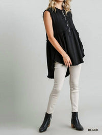 Umgee - Frayed Sleeveless Tunic