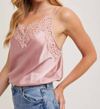 Bluivy - Silky Lace Trimmed Camisole