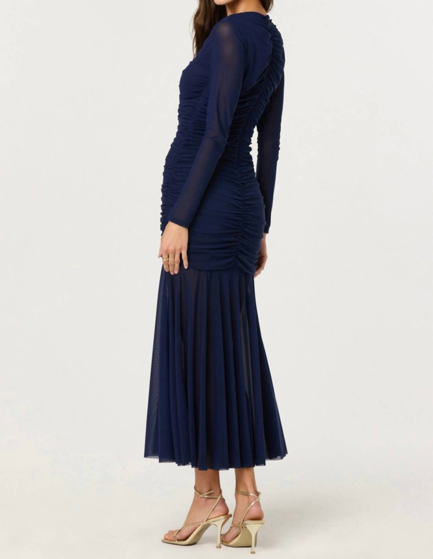 ASTR Women's Yasmine Dress in navy - women's dress - alternate view