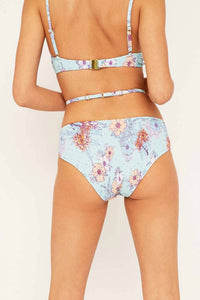 AMAZONIA FLORAL SHIRRED HIGH WAISTED BIKINI BOTTOM