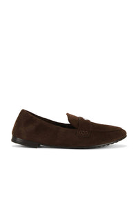 TORY BURCH Women's Ballet Loafer in dark cocoa - women's flats - detail view