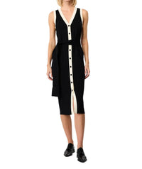 Toccin - Victoria Sleeveless Tie-front Midi Dress