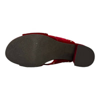 COLE HAAN Women's Gabby Studded Slip-on Sandals in red velvet - women's sandal - view 8