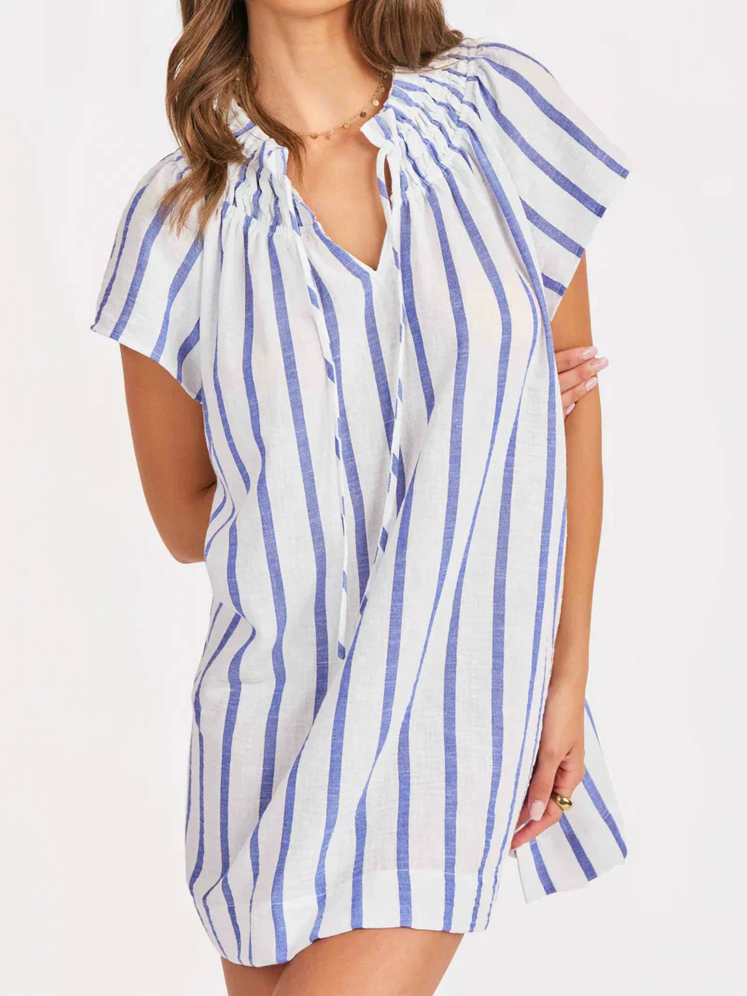 Sadie & Sage - Daytrip Striped Mini Dress