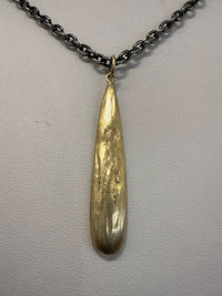 Lisa Ziff Designs - 10k Icicle Pendant Necklace With Rho Chain