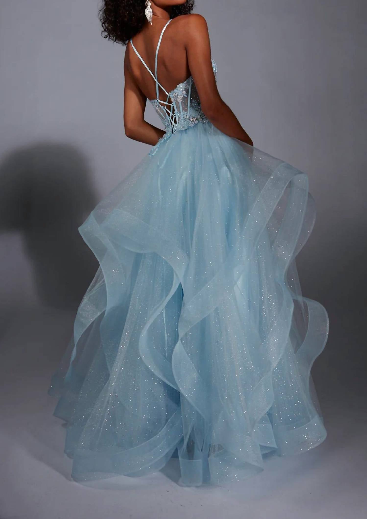 ALYCE PARIS Sweetheart A-line Prom Dress in light blue - women's dress - detail view