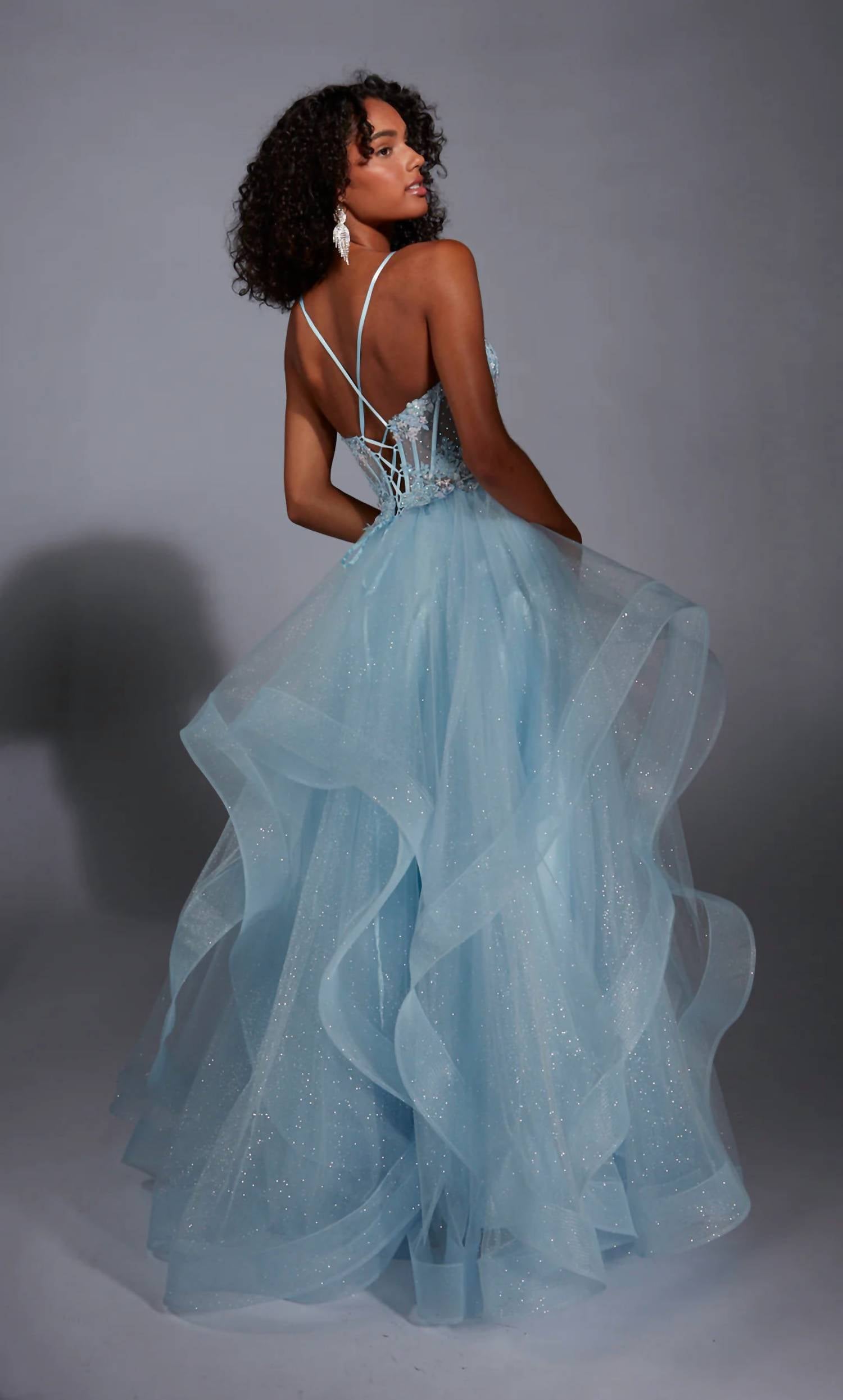 ALYCE PARIS Sweetheart A-line Prom Dress in light blue - women's dress - alternate view