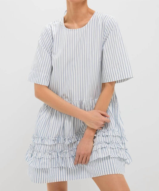 Ganni - Stripe Cotton Mini Dress