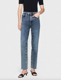 Frame - Le Sleek Straight Rowley Raw Fray Jean