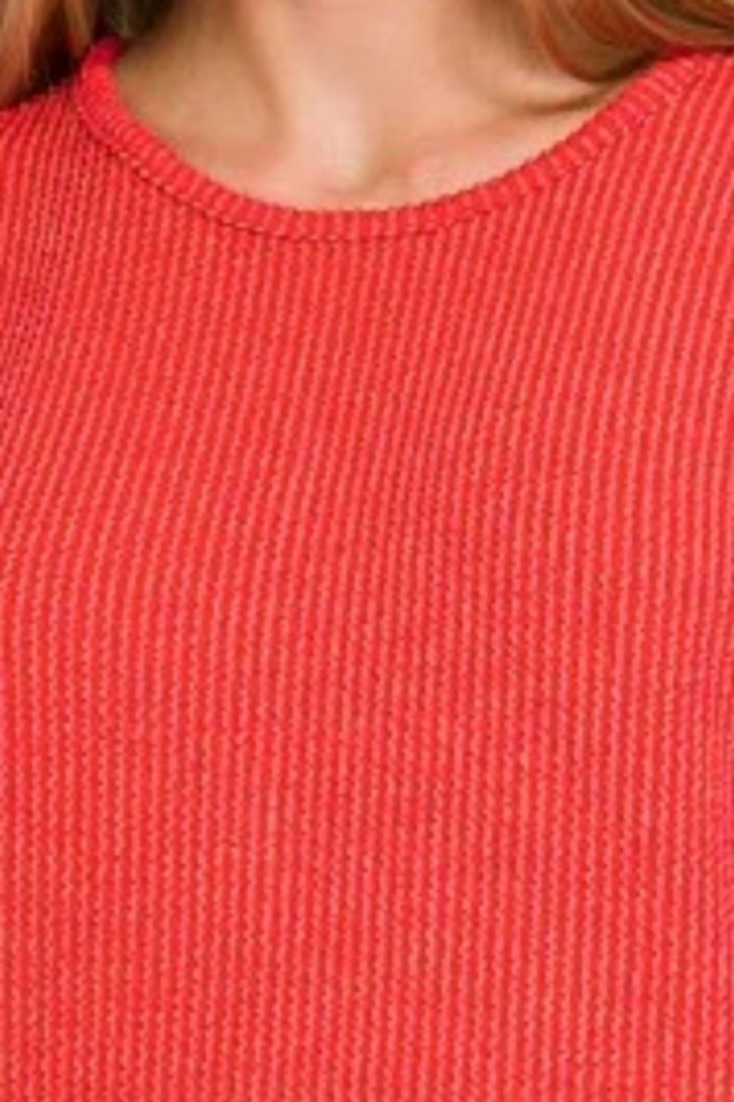 Zenana - Puff Sleeve Corded Shirt