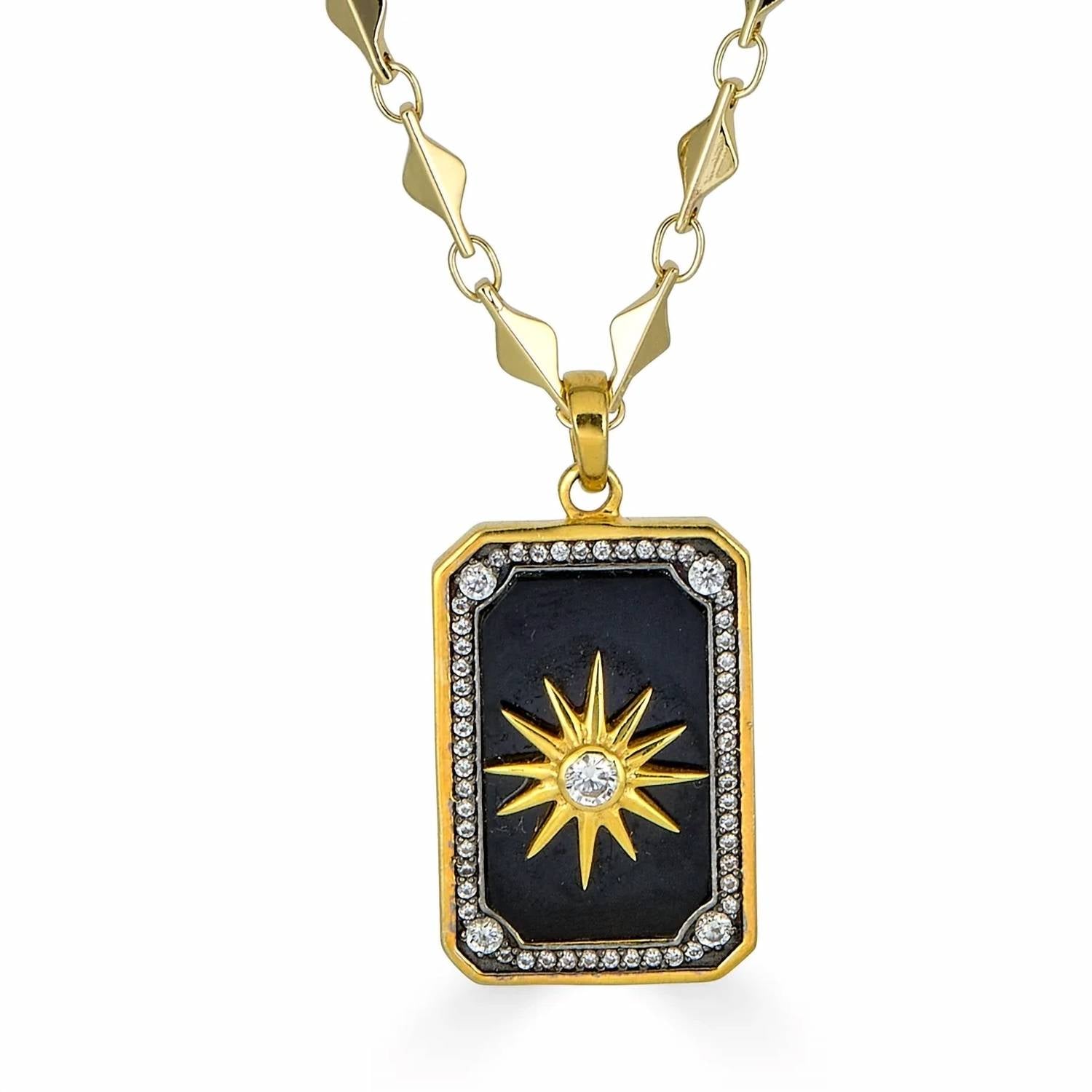 Rachel Reinhardt - Women's Celestial Star Dog Tag Necklace