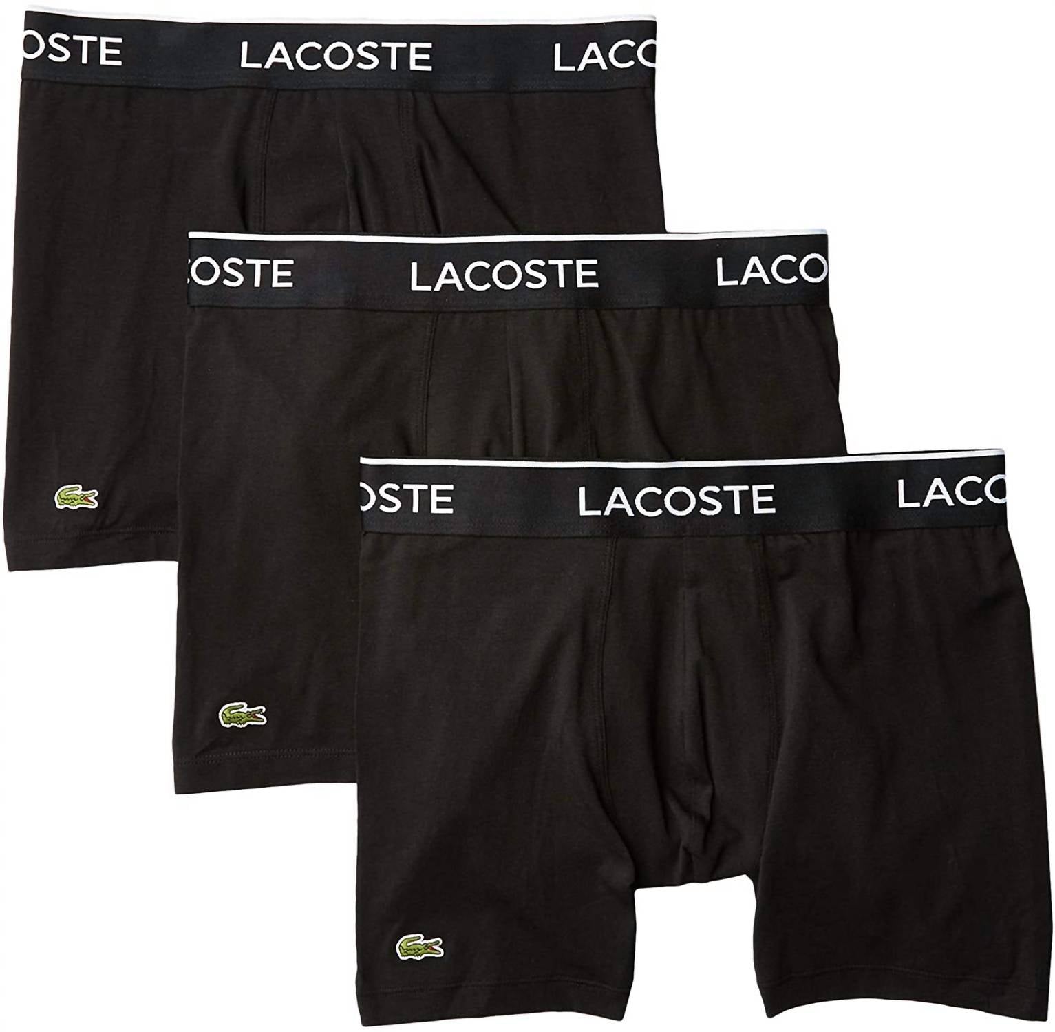 Lacoste - Men's Classic Cotton Stretch Boxer Briefs - 3-pack